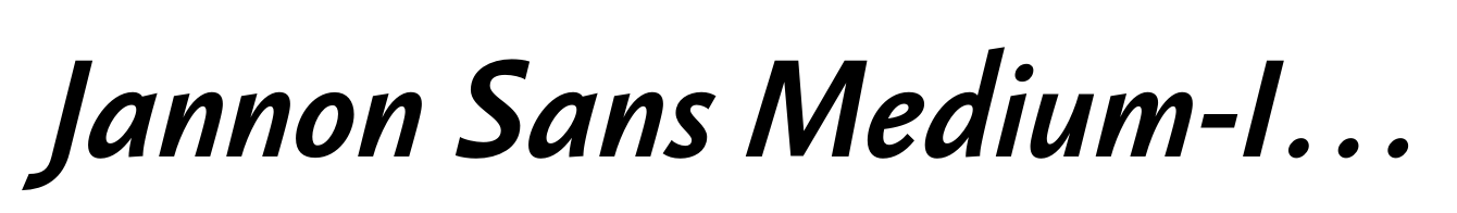 Jannon Sans Medium-Italic